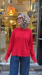 1791 Basic Kısa Hırka - Kırmızı