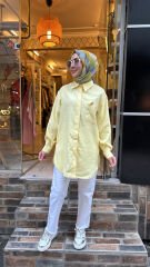 5292 Broşlu Gömlek - Sarı