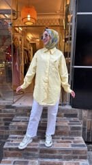 5292 Broşlu Gömlek - Sarı