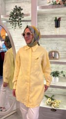 5292 Broşlu Gömlek - Sarı