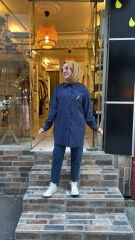 5292 Broşlu Gömlek - Lacivert