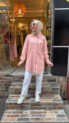 5292 Broşlu Gömlek - Somon