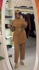 5120 Aura Pantolonlu Takım - Camel