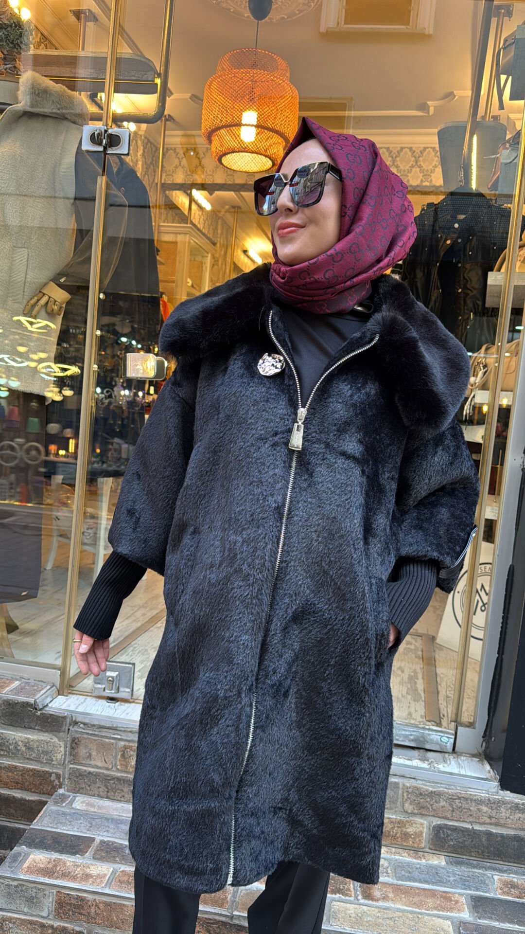 10847 Kürklü Kaban - Siyah