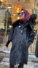 10847 Kürklü Kaban - Siyah