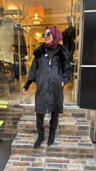 10847 Kürklü Kaban - Siyah