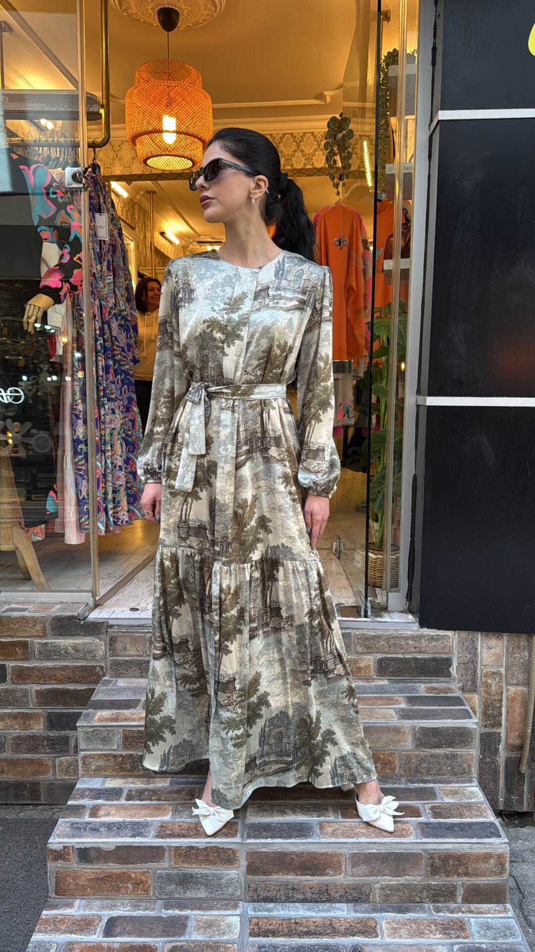 1335 Saray Elbise - Yeşil