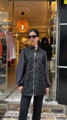 4820 Paraşüt Bomber Ceket - Siyah