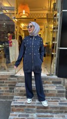 5122 Taşlı Amore Takım - Lacivert