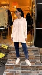 4588 Yakası Taşlı Hırka - Ekru