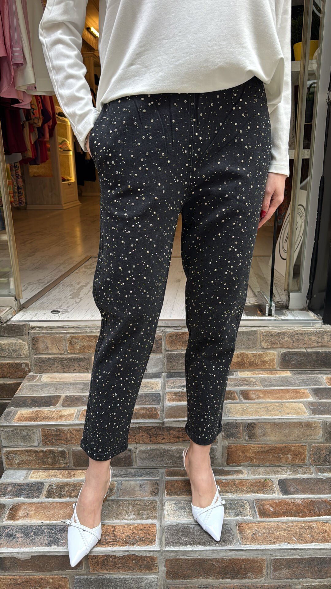 4810 Likralı Taşlı Kot - Antrasit