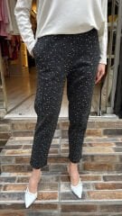 4810 Likralı Taşlı Kot - Antrasit