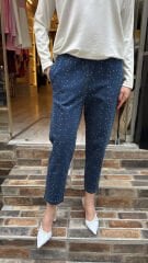 4810 Likralı Taşlı Kot - Lacivert