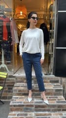 4810 Likralı Taşlı Kot - Lacivert