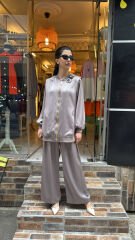 4808 Parlak Taşlı Takım - Vizon