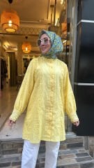 2001 Fistolu Fırfırlı Gömlek - Sarı