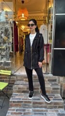 4739 Ceketli Parlak Takım - Siyah