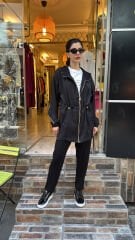 4739 Ceketli Parlak Takım - Siyah