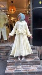 32502 Fırfırlı Etekli Takım - Sarı