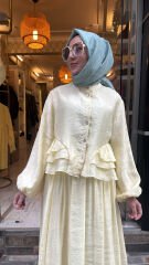 32502 Fırfırlı Etekli Takım - Sarı