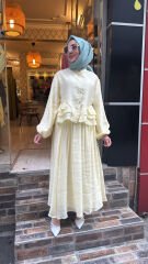 32502 Fırfırlı Etekli Takım - Sarı