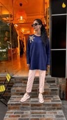 4583 İncili Triko Kazak - Lacivert