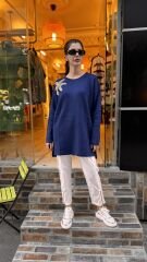 4583 İncili Triko Kazak - Lacivert