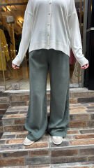 2773-26 Palazzo Kot Pantolon - Yeşil