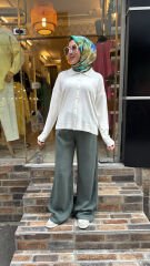 2773-26 Palazzo Kot Pantolon - Yeşil