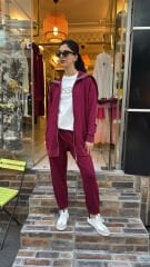 4738 Special Cotton Takım - Bordo