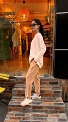 4682 Kenarı Taşlı Pantolon - Camel