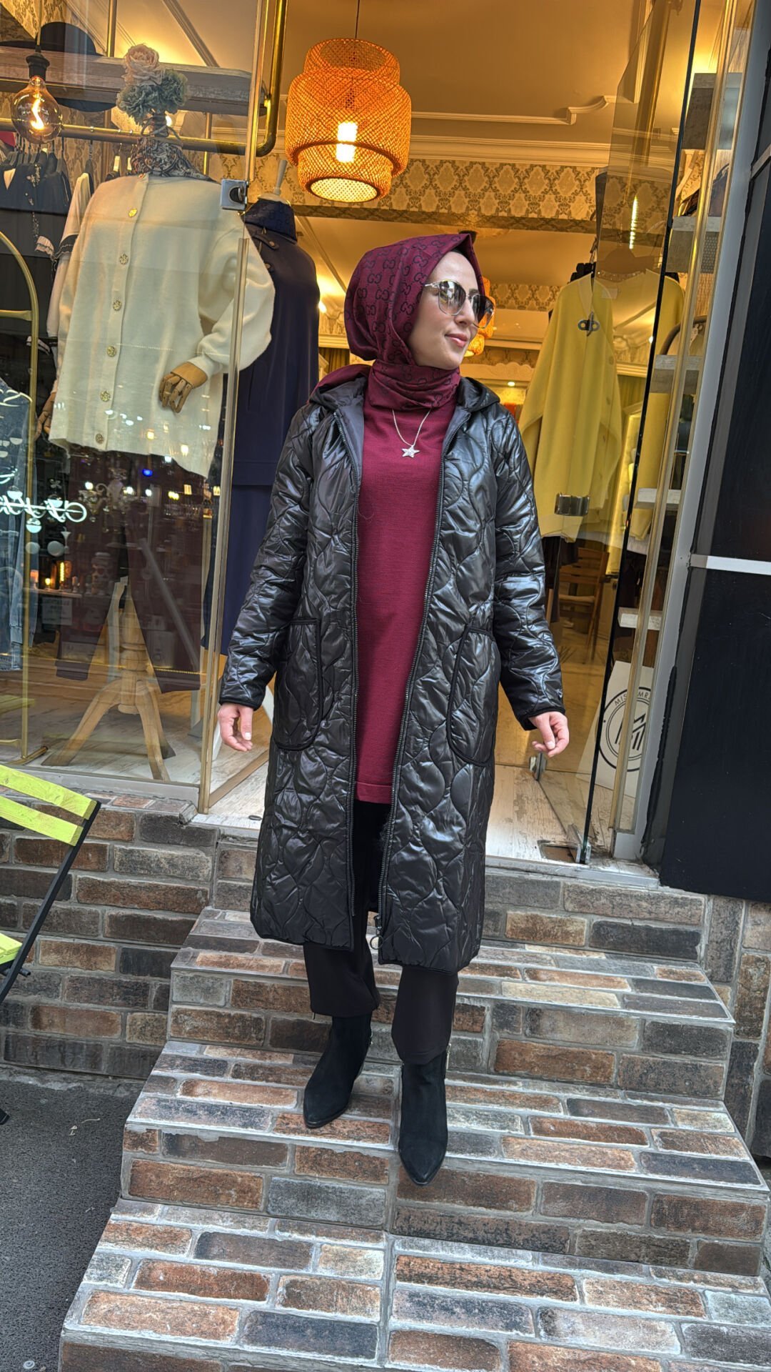 1758 Şişme Mont - Siyah