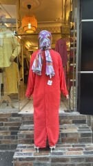 1794 Düğmeli Uzun Kap - Nar Çiçeği