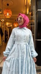 1815 Brode Prenses Elbise - Bebe Mavi