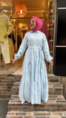 1815 Brode Prenses Elbise - Bebe Mavi