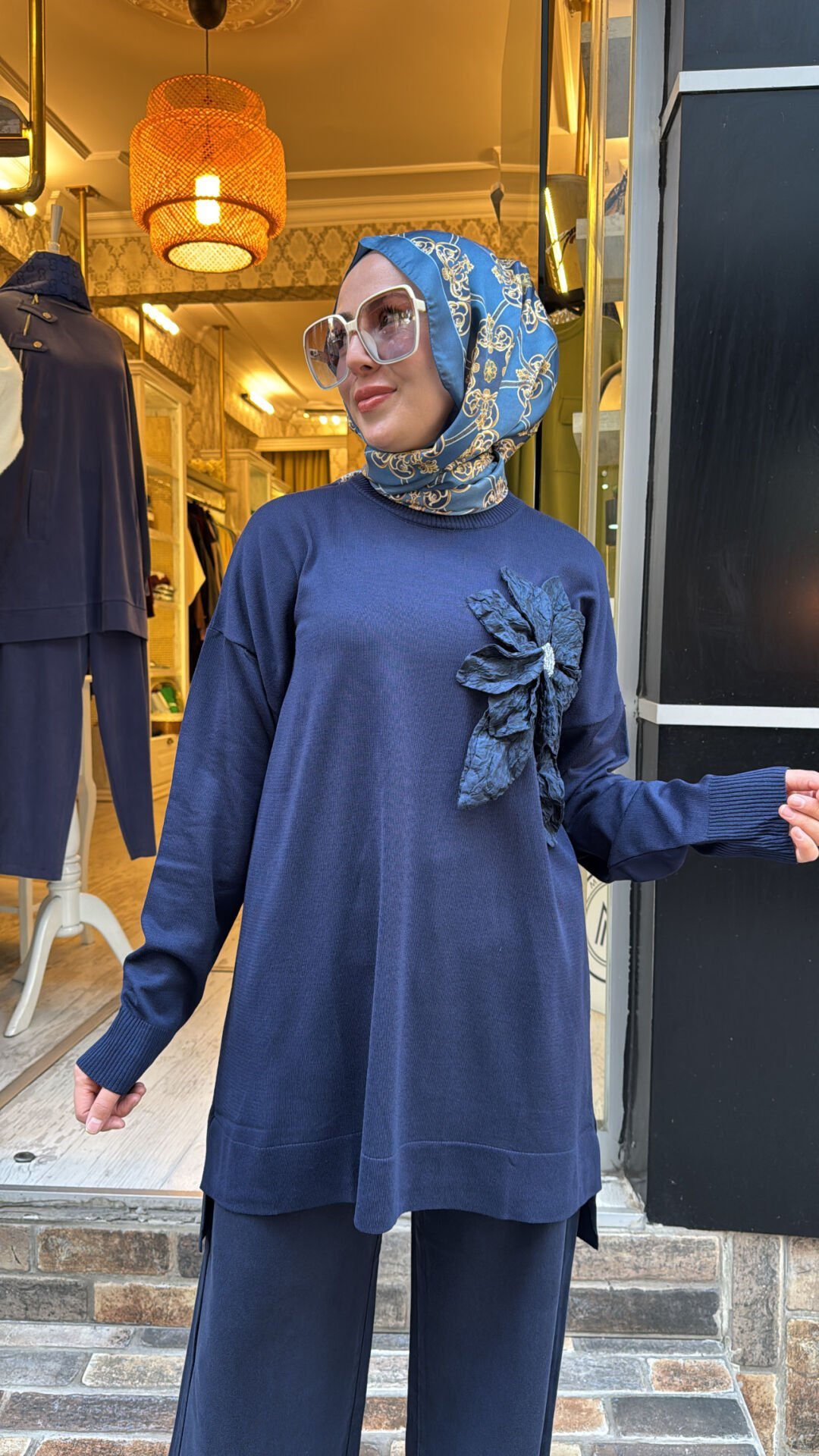 24330 Gül Tunik - Lacivert