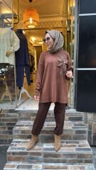 24330 Gül Tunik - Kahve