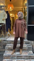 24330 Gül Tunik - Kahve