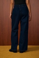 1519 Mara Palazzo Denim Pantolon - Lacivert