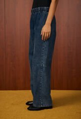 1519 Mara Palazzo Denim Pantolon - Mavi